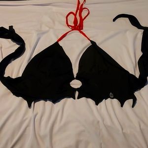 Bat style o ring bathing suit top